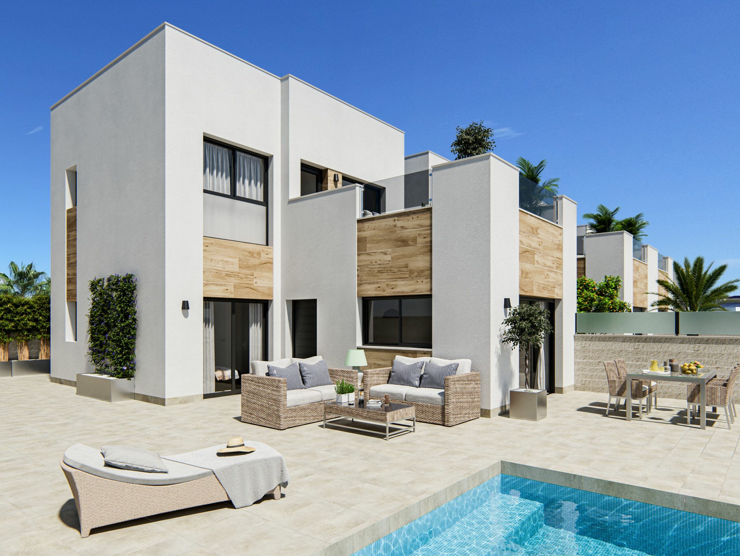 New 3 Bed, 2 Bath, 1 WC Detached Villas with Private Pool in Benijofar